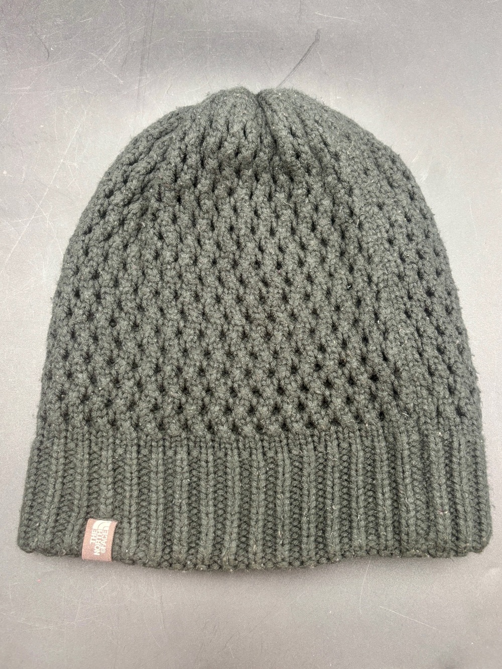 The North Face Dark Gray Knit Beanie Hat - Unisex One Size Great Condition